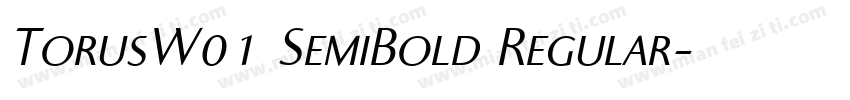 TorusW01 SemiBold Regular字体转换